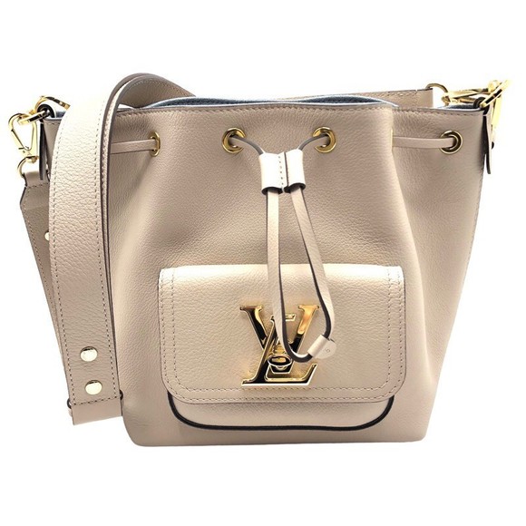 Louis Vuitton Lock Me Bucket NV Shoulder Bag Beige Greige - Picture 4 of 9